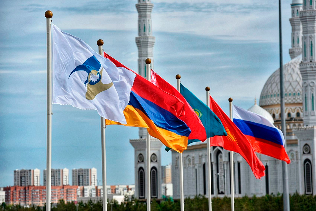 Флаги стран Евразийского Экономического Союза